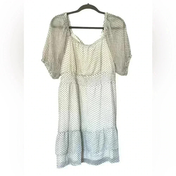 NWT L C Lauren Conrad Polka Dot Mini Dress Size XXL Ivory - Picture 5 of 6